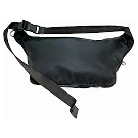 Dolce & Gabbana-Dolce & Gabbana Black Nylon and Leather Sling Bag-Black