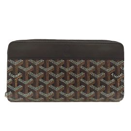 Cartera larga con patrón de espiga Goyard Negro