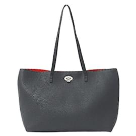 Fendi-Fendi Selleria Leather Tote Bag-Brown,Red
