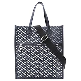 Versace-Bolsa de mão preta La Greca da Versace-Preto