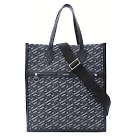 Versace-Versace La Greca Black Handbag-Black