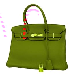 Hermès-Hermes Birkin 30 Handbag in Capucine Togo Leather-Other