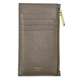 Céline-Celine Grayish Leather Coin Purse-Grey