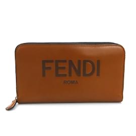 Fendi-Fendi Brown Leather Coin Purse-Brown