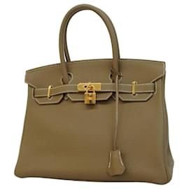 Hermès-Hermes Birkin 30 Handbag in Etoupe Gray-Taupe