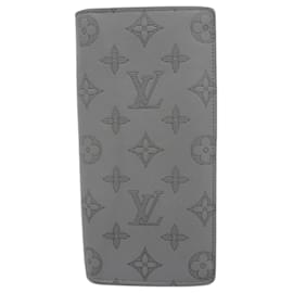Louis Vuitton-Louis Vuitton Long Wallet Monogram Shadow Portefeuille Brazza-Brown
