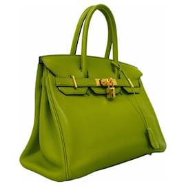 Hermès-Hermes Birkin 30 Handbag in Anis Green-Other