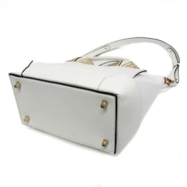 Christian Louboutin-Christian Louboutin Eloise Large Spikes Handbag-White