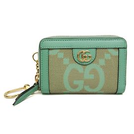 Estojo de Moeda Gucci Jumbo GG 726503 Bege Verde