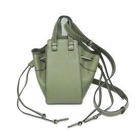 Loewe Hammock Drawstring Mini Handbag Green