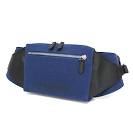 Balenciaga-Balenciaga Canvas and Leather Fanny Pack/Sling Bag-Black,Blue