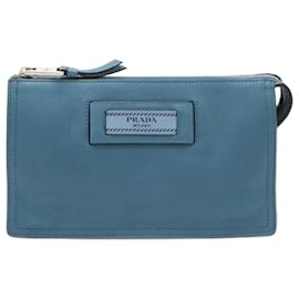 Prada-Prada Multi Pouch Leather in Cobalto Blue-Blue