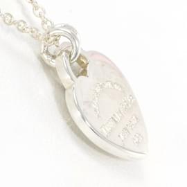 Tiffany & Co-Tiffany Return to Double Heart Silver Enamel Necklace-Other