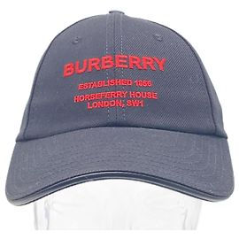 Burberry Horseferry Baseball Cap Black Red