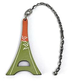 Hermès-Hermes Hawaii Limited Keyring with Eiffel Tower Charm-Orange