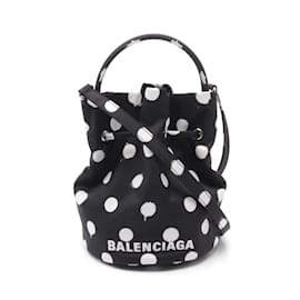Balenciaga-Balenciaga Wheel Bucket Bag XS-Black,White