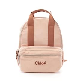 Chloé Corduroy Rucksack Braun Pink