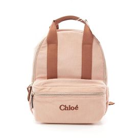 Zaino in corduroy Chloé Marrone Rosa