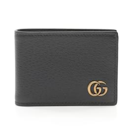 Gucci-Carteira dobrável Gucci GG Marmont-Preto