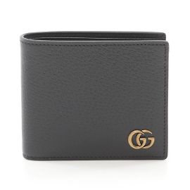 Portafoglio bi-fold Gucci GG Marmont Nero