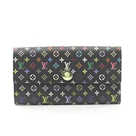 Louis Vuitton-Louis Vuitton Monogram Multicolore Long Wallet-Black,Multiple colors