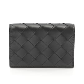 Bottega Veneta-Bottega Veneta Intrecciato Leather Card Case-Black