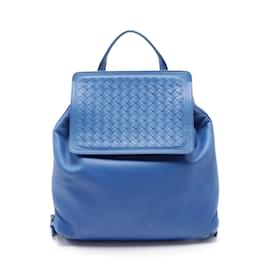 Bottega Veneta-Bottega Veneta Intrecciato Rucksack Backpack-Blue