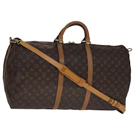 Louis Vuitton-LOUIS VUITTON Monogram Keepall Bandouliere 60 Boston Bag M41412 LV Auth bs21349-Monogram