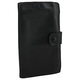 Chanel-CHANEL Long Wallet Caviar Skin Black CC Auth bs21729-Black