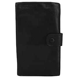 Chanel-CHANEL Long Wallet Caviar Skin Black CC Auth bs21729-Black