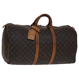 Louis Vuitton-LOUIS VUITTON Monogram Keepall 55 Boston Bag M41424 LV Auth 105543-Monogram