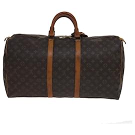 Louis Vuitton-LOUIS VUITTON Monogram Keepall 55 Boston Bag M41424 LV Auth 105543-Monogram