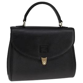 Autre Marque-Burberrys Hand Bag Leather Black Auth ep7125-Black