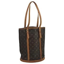 Louis Vuitton-LOUIS VUITTON Monogram Bucket GM Shoulder Bag M42236 LV Auth ar13170-Monogram