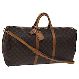 Louis Vuitton-LOUIS VUITTON Monogram Keepall Bandouliere 60 Boston Bag M41412 LV Auth yk16715-Monogram