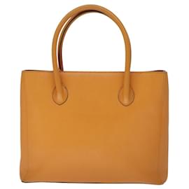 Céline-CELINE Tote Bag Leather Orange Auth bs21751-Orange