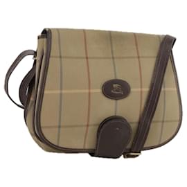 Autre Marque-Burberrys Nova Check Shoulder Bag Canvas Brown Auth 109485-Brown