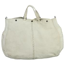 Autre Marque-BOTTEGA VENETA Hand Bag Leather 2way White 264732 Auth bs21558-White