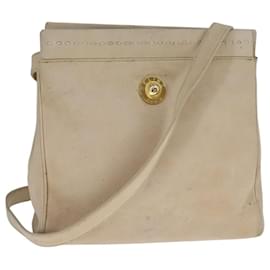 Céline-CELINE Shoulder Bag Leather Beige Auth bs21606-Beige