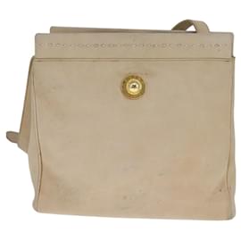 Céline-CELINE Shoulder Bag Leather Beige Auth bs21606-Beige