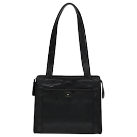 Chanel-CHANEL Matelasse Shoulder Bag Leather Black CC Auth 105958-Black