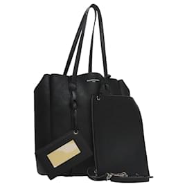 Balenciaga-BALENCIAGA Everyday Tote XS Bag Leather 2way Black Silver 489813 Auth hk1951-Black,Silvery