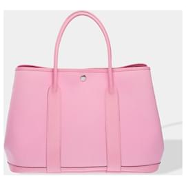 Hermès-Sac HERMES Garden Party en Toile Rose - 102440-Rose