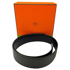 Hermès-Hermes Black / Brown 2009 Reversible 42mm Leather Belt Strap-Black