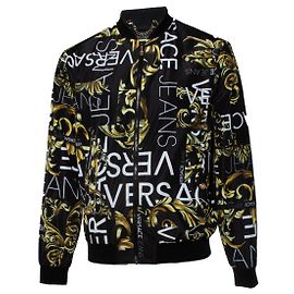 Versace Jeans Couture, Barocco printed bomber Black Golden