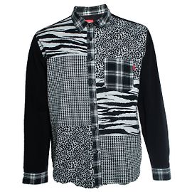 Camicia stampata Supreme in bianco e nero Nero Bianco