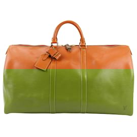 Louis Vuitton-Louis Vuitton Epi Leather Keepall 55 Travel bag in Brown M42958-Brown