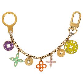 Portachiavi Louis Vuitton Porte Cressenne Looping M66005 Multicolore D'oro