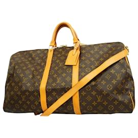 Louis Vuitton-Louis Vuitton Keepall Bandouliere 55-Brown