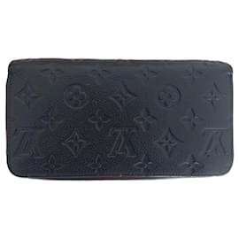 Louis Vuitton-Zippy Wallet Monogram Empreinte Louis Vuitton Red Navy Blue Monogram-Navy blue